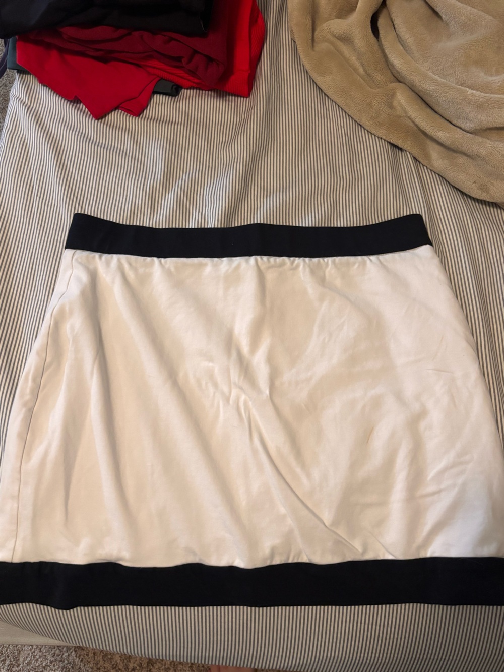 Express White Mini Skirt and Crop Top Set